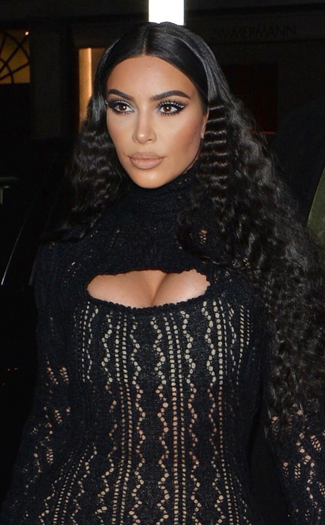 Kim Kardashian Makes A Case For Hair Crimping During London Date Night